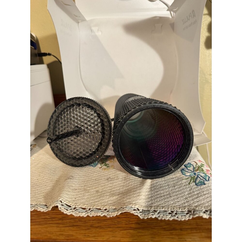 Starbucks Black Studded Iridescent Cold Cup Tumbler 24oz With Lid & Straw - Picture 2 of 7
